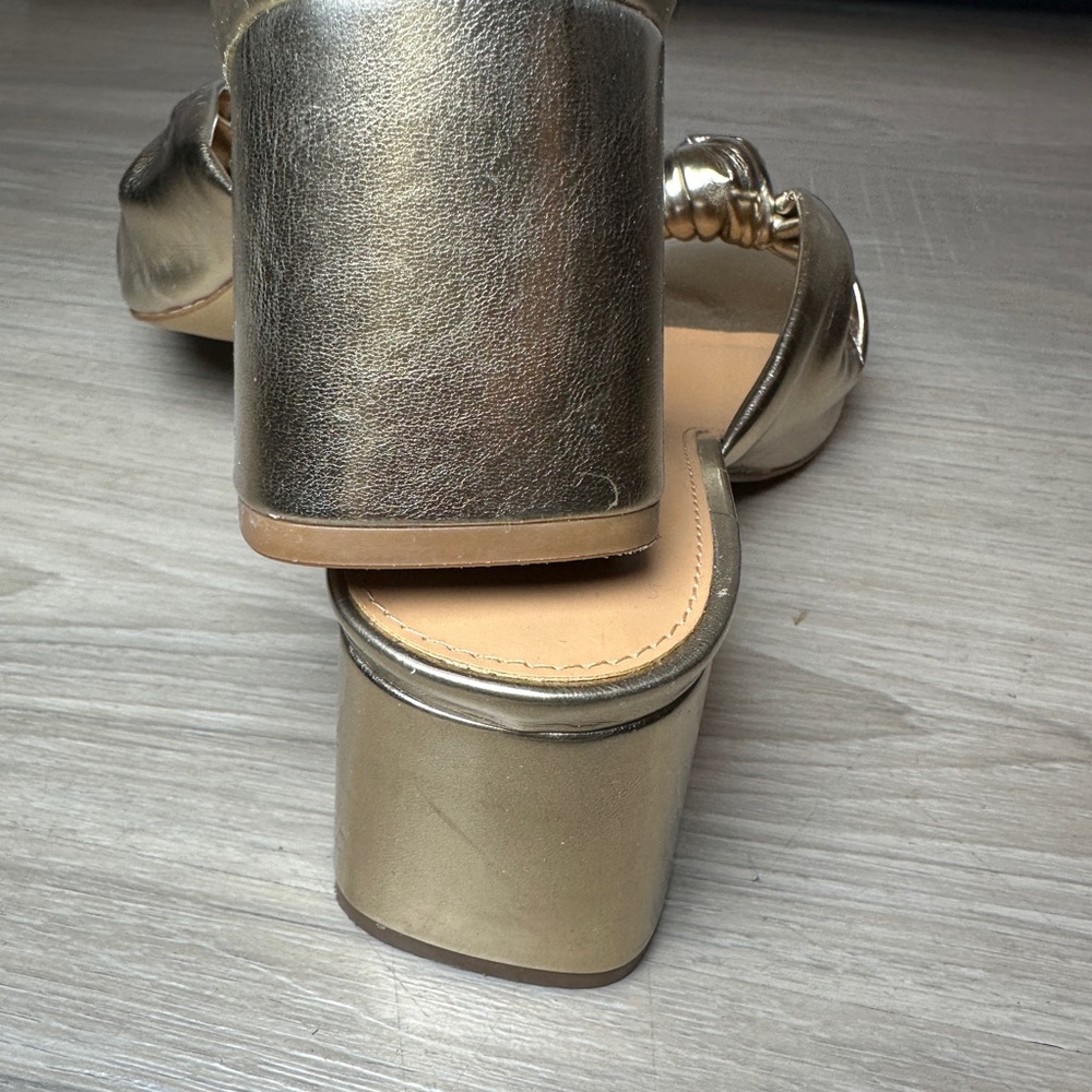 J. Crew Gold Mules with Knotted Detail - Picture 5 of 6